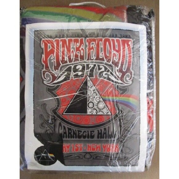 New Pink Floyd 1972 Tour Poster Fleece Sherpa Back Gift Throw Blanket Dark Side - Picture 5 of 5
